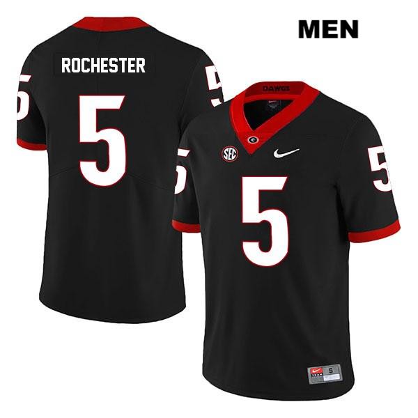 Georgia Bulldogs Men's Julian Rochester #5 NCAA Legend Authentic Black Nike Stitched College Football Jersey HAI4056FN